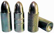 Lead paper patch, grooved and knurled bullets
