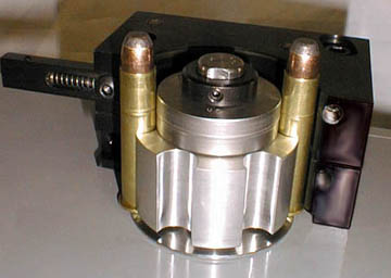 45-70 WCF cartridge feeder on the PCM-2 power cannelure machine