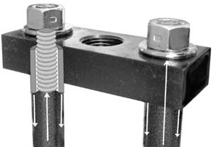 Torsion/compression strut assemblies maintain alignment