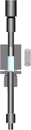 centering punch for conical core cavity